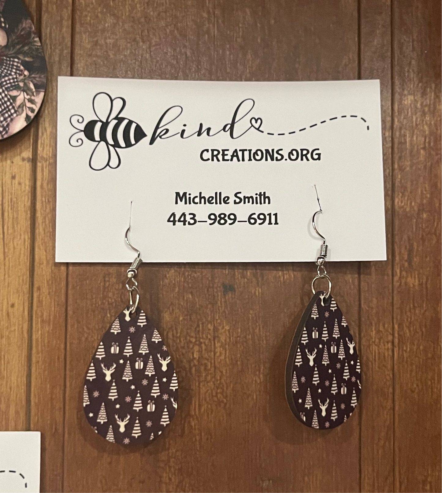 Christmas Tree and Reindeer Earrings